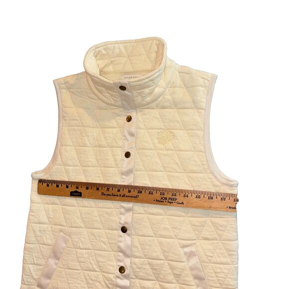 Mod-O-Doc Mododoc Cream Ivory Women’s Small Vest Front Logo - Picture 7 of 9